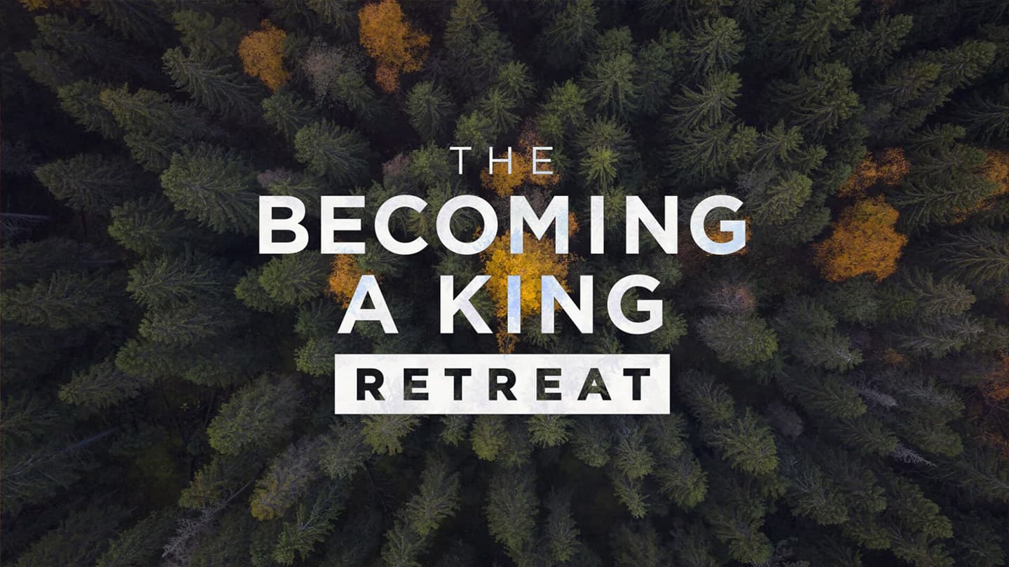 Event banner title. The Becoming A King Retreat.